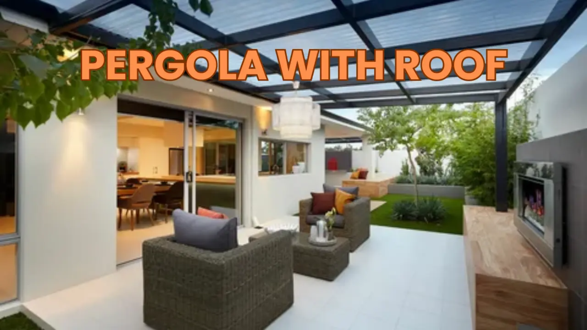 Pergola with roof