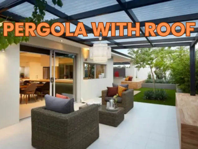 Pergola with roof